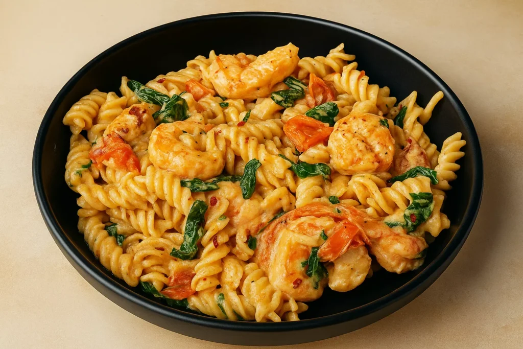 Baked Boursin pasta recipe with creamy garlic-herb cheese, roasted cherry tomatoes, and tender pasta